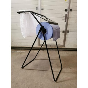 Paper roll holder wall-mounted with garbage bag holder