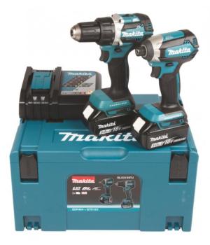 Makita Combokit 18V 2akut x5,0Ah Li-ion (akutrell DDF484 + akulöökkruvikeeraja DTD153)