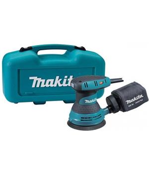 Makita эксцентриковая шлифовальная машина, 300Вт, 125 мм, 8000-24000 мин-1, 2,8 мм,чемодан, ПРОВОДНАЯ МАШИНА!