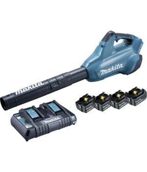 Набор воздуходувка аккумуляторная Makita 2 x 18 В (включая 4 x 5,0 Ач + двойное быстрое зарядное устройство)