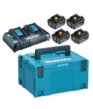 Makita Powerpack 4x6,0Ah, DC18RD kiirlaadija kahele akule