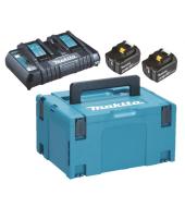 Makita kahene Laadija ja 2akut Kmpl. 18V, 2XBL1850B, DC18RD, MAKPAC Kohver