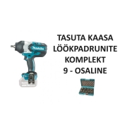 Makita Cordless Impact Wrench 18V, 1000 Nm (with charger + 2 batteries 5.0ah)