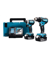  Makita Combokit 18V 2 akut x 5.0AH Li-ON ( akutrell DDF485 ja akulöökkruvikeeraja DTD153)