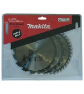 Makita комплект пильных дисков T.C.T 165X2X20мм 20/20/18° T16/24/40