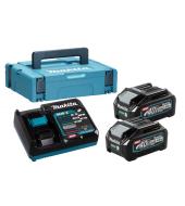 Makita Powerpack XGT 40V (2x4AH 40V akut, kiirlaadija ja Makpac kohver)