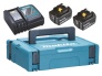 Makita kiirlaadija ja 2akut Kmpl. 18V, 2XBL1850B, DC18RC, MAKPAC Kohver