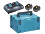 Makita двойное зарядное устройство DC18RD + 2 аккумулятора. 18V, BL1850B, , MAKPAC чемодан